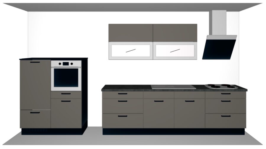 Küche Grau 280+120cm Deutscher Hersteller (Koje 29, 9373) – Bild 5