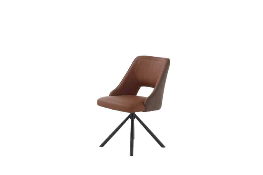 9473 Milo Stuhl Leder cognac/braun