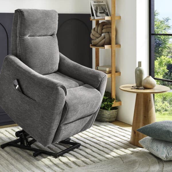 235 Graham TV-Sessel Webstoff grau inkl. Aufstehhilfe