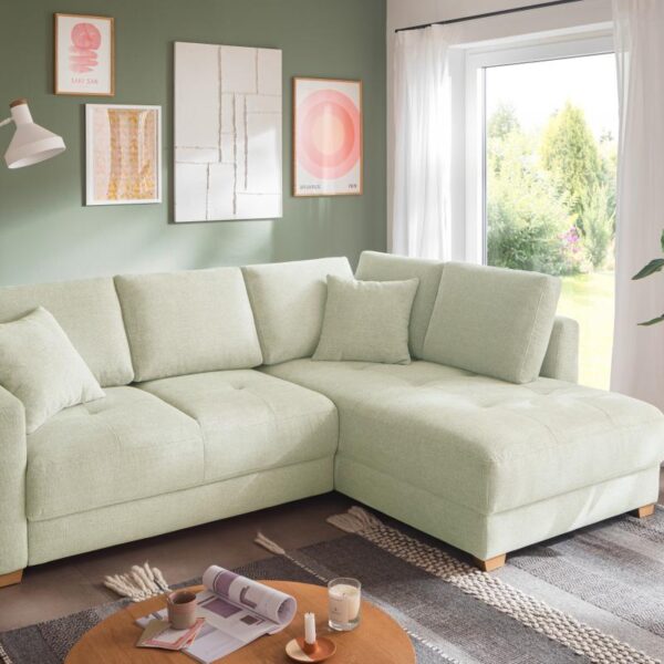 Bezug Miami 4 cream, Holzfüße schwarz, mit Boxspringunterfederung auf Sitz- und Liegefläche, als Dauerschläfer geeignet, inkl. EasyBett-Schlaffunktion, inkl. Bettkasten weiß beschichtet mit Belüftung, inkl. Hygiene-Topper mit Transporttasche, inkl. Aufziehhilfe für Umschlagrücken, einmalig seitenverkehrt montierbar, inkl. 5 Rückenkissen, 2 Zierkissen, Schenkelmaß 235x186 cm, Liegefläche 124x203 cm, SItzhöhe 47cm Hinweis Maßangaben Alle genannten Maßangaben sind Circa-Maße