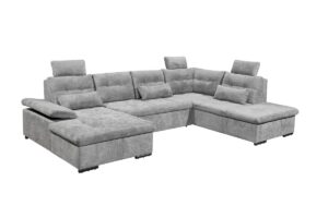 Bezug Eden 18 grey - 100% Polyester, Kunststofffüße, Sitzpolsterung mit Nosagunterfederung, Rücken echt/Schaumstoff, inklusive Bettkasten und Schlaffunktion (mit Delfinbeschlag), inklusive 1 Armteilverstellung und 3 Kopfstützen (variabel steckbar), inklusive 6 Rückenkissen (Flockenfüllung), BHT ca.324x107x170(218)cm, Liegefläche 128x250cm, SH 44cm, ST 63cmHinweis Maßangaben
Alle genannten Maßangaben sind Circa-Maße