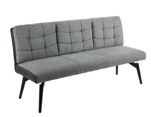 in -60/46 Dunkelgrau/VT Anthrazit, Bezug außen Microfaser - 100% Polyester, innen Webstoff - 92% Polyester/8% Polyamid, Metallgestellt Rundrohr konisch schwebend , pulverbeschichtet schwarz, Komfortsitz mit Federkorb, Rückenlehne mit 3 Einteilungen, Sitztiefe 48,5cm, Sitzhöhe 50,5cm, Sitzbreite 180cm, BHT 180/92,5/70cm, max. Belastbarkeit 300kgHinweis Maßangaben
Alle genannten Maßangaben sind Circa-Maße